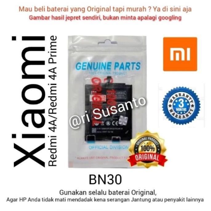 Baterai Xiaomi Redmi 4A/4A Prime BN30 BN-30 Asli (Original 100%)