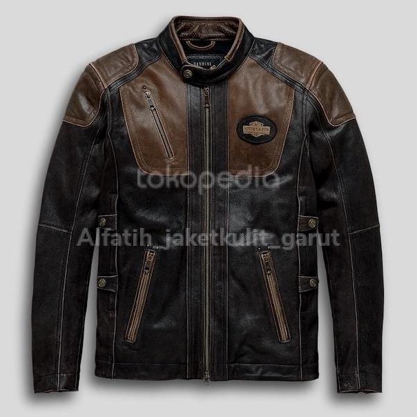 jaket kulit pria asli domba , jaket Harley, jaket super asli garut