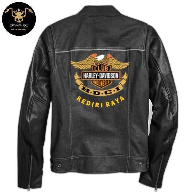 JAKET JEANS KULIT MOTOR HARLEY DAVIDSON KUALITAS ORIGINAL - JAKET HDCI  HITAM