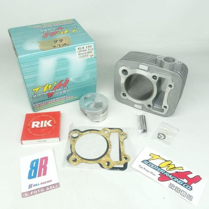 NEW BLOK KLX 66 MM TWH BORE UP KAWASAKI BLOCK CYLINDER PISTON KLX150 KIT