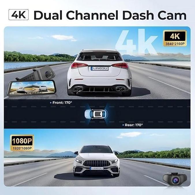 Lingdu Dashcam Ld4K - 4K+1080P