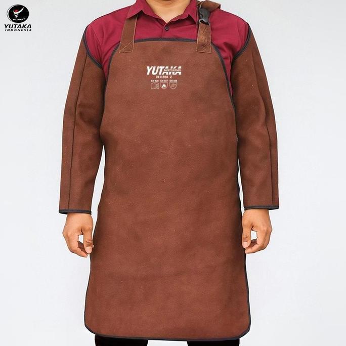 WELDING APRON KULIT SET COKLAT