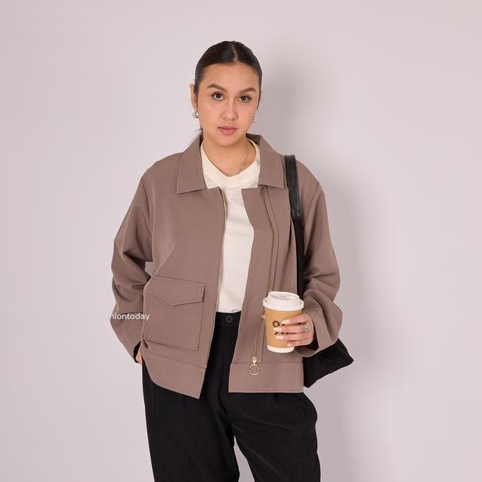 Cool- Kenzie Jacket Fashiontoday - Daily Jacket Outer Nita Lengan Panjang - Bisa Sampai B Size S-M, 