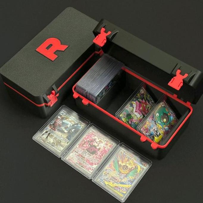 LARISS Pokemon Card Toploader Storage Box / Kotak Penyimpanan Kartu Pokemon Kapasitas Besar - Pokemo