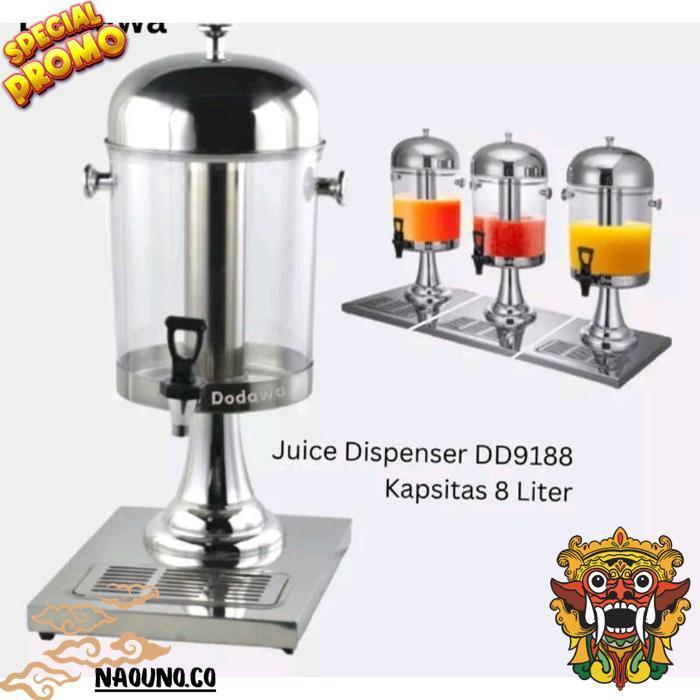 Dispenser Jus Hotel Prasmanan 8Liter Stainless / Dispenser Juicer Tower Tank Stainles 8Liter / Dispe