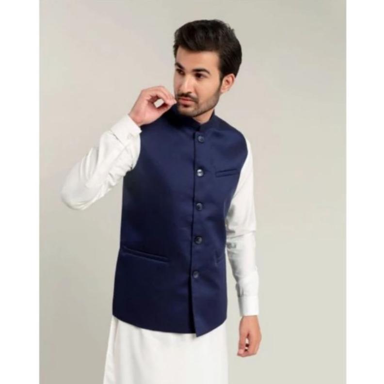 Termurah Rompi Pakistan Pria Muslim / Rompi Kurta Majelis Sholat Polos Bahan Jas Full Puring