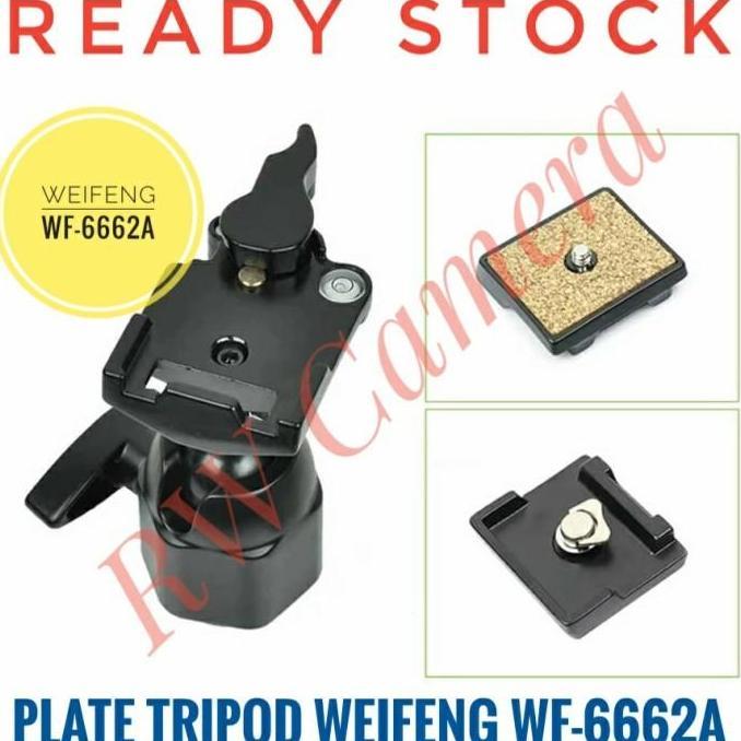Plate Weifeng FT WF 6662A Excell UFO 260 Plat Dudukan Tripod 6662 QR Quick Release