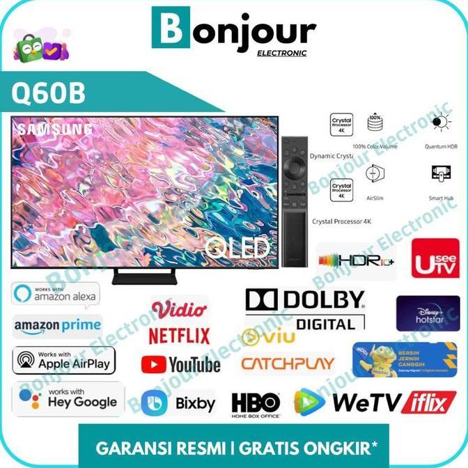 Allthebest- SAMSUNG 43Q60B QLED 43 UHD SMART TV SAMSUNG 43 Inch QA43Q60BAKXXD 43