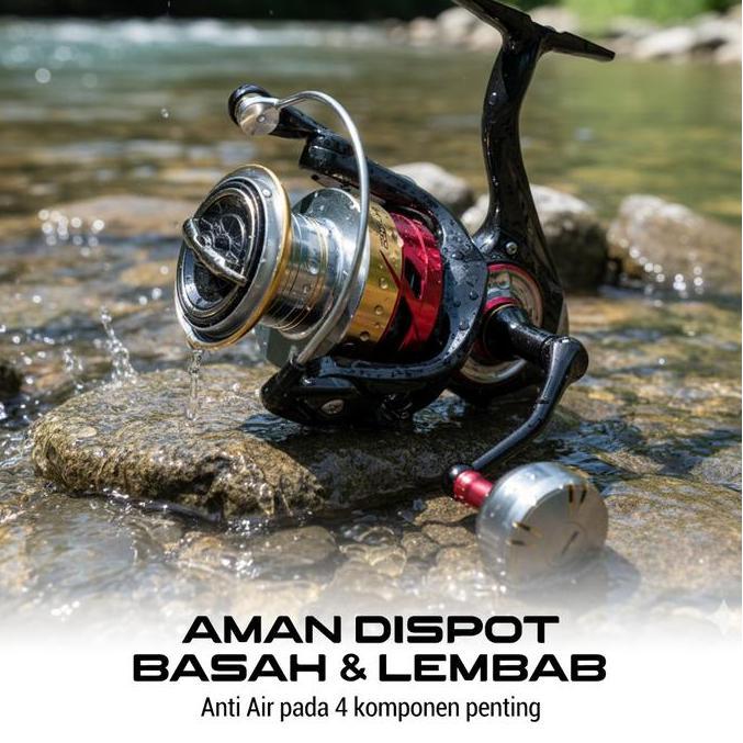 Reel Paradise Dominator Reel Pancing Power Handle Metal, Graphite Body Putaran Halus & Anti Karat Pu