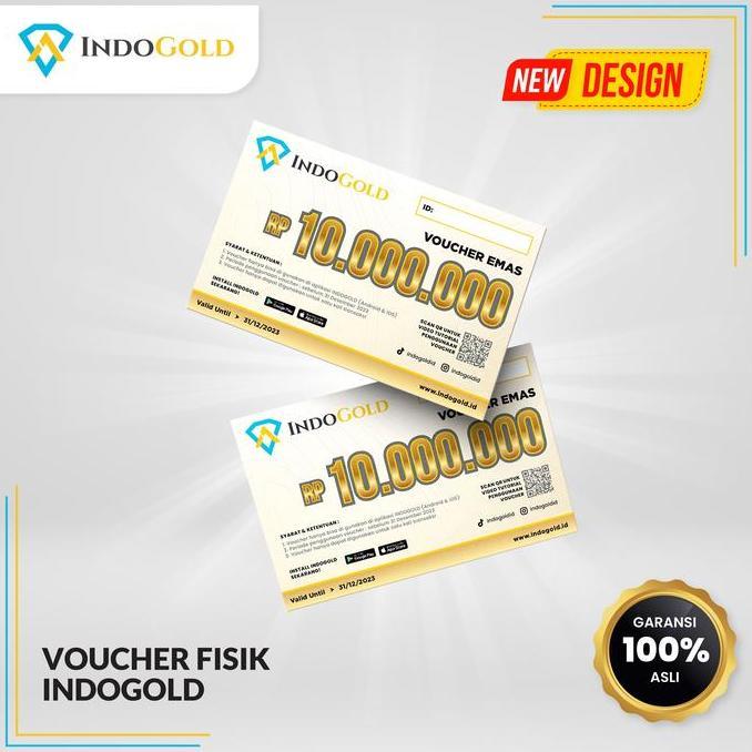 Voucher Fisik Indogold 10 Juta