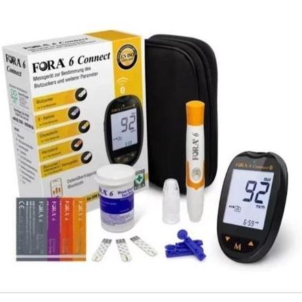 Alat Cek Darah 6in1 Multi 6 Parameter FORA Gula Kolesterol UA Keton HB