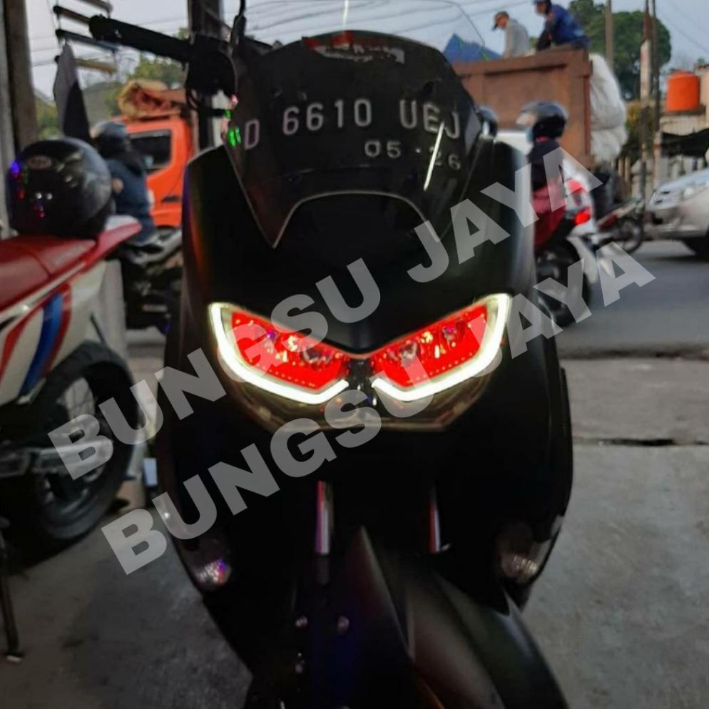 SATU PAKET LAMPU ALIS DRL YAMAHA NMAX NEW BONUS DEMON EYE BERKUALITAS TIDAK BERBINTIK SIAP PASANG
