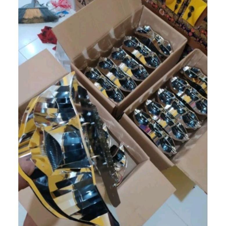 Reflektor Chrome Nmax old lampu depan + LED pcb