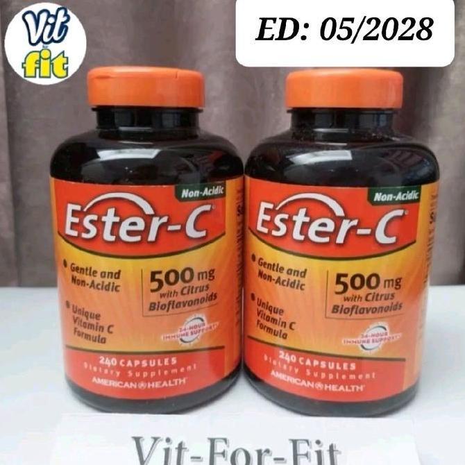 American Health Ester C 500 mg With Citrus Bioflavonoids - 240 capsules || Ester C 500mg