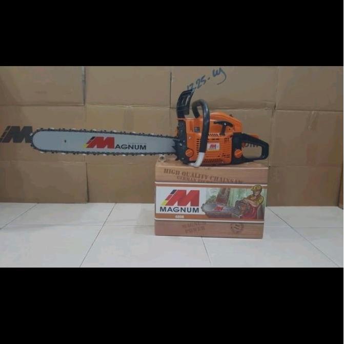 Mesin Potong Kayu Chainsaw Magnum MG-6898 Bar Baja 22 Inci
