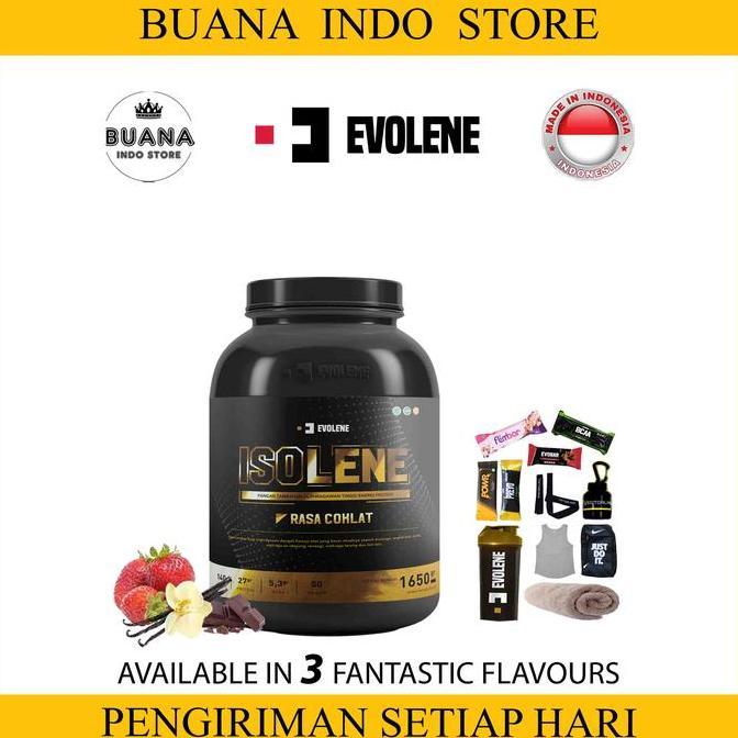 Evolene Isolene Whey Protein Isolate 50 Sachet - Susu Suplemen Fitness GYM