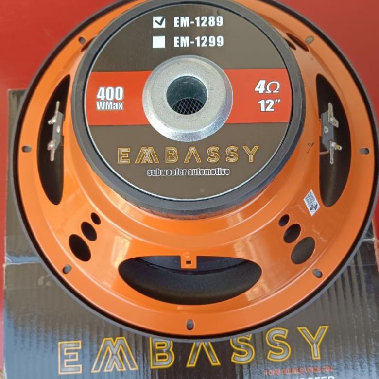 Speaker Subwoofer Original Embassy 12 Inch Doble Coil  EM 1289