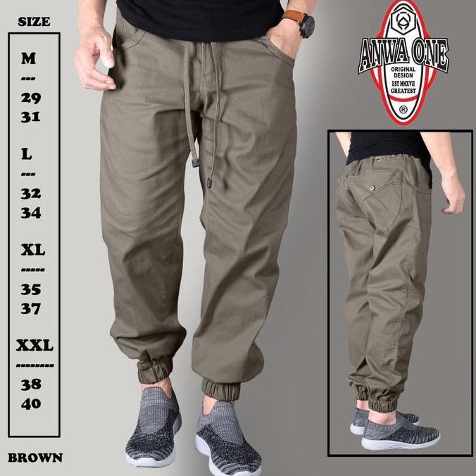 PREMIUM / celana jogger pria original hitam/fashion celana jogger pria original