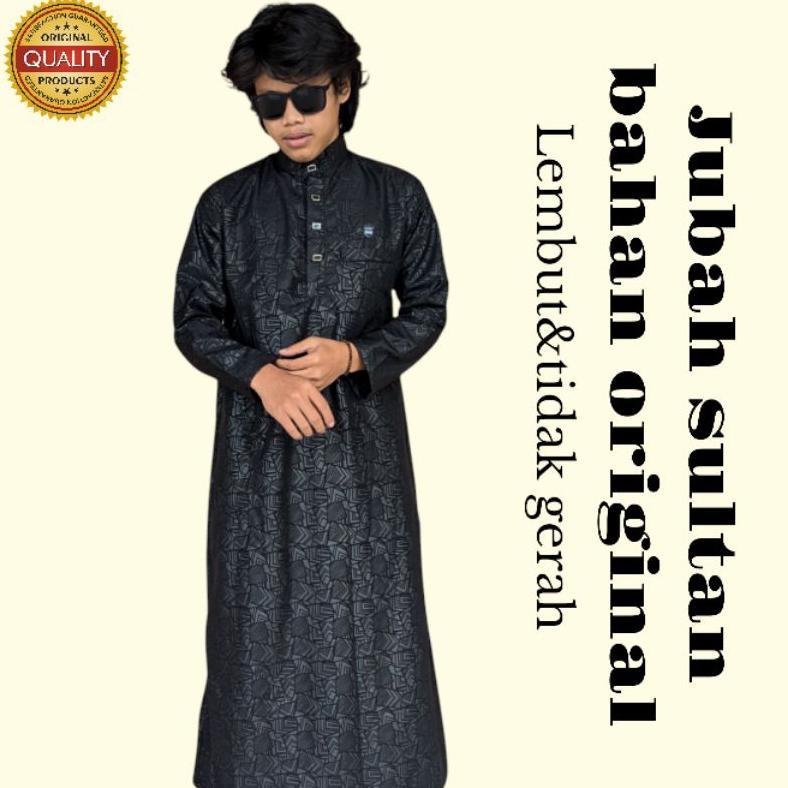 NEW DEALS Jubah Gamis Pria Sultan Katun Embos Premium