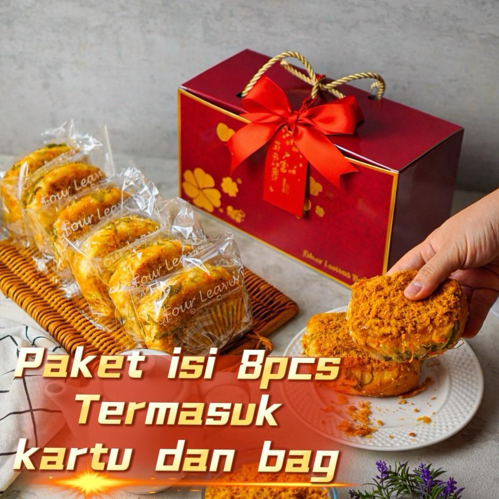 Hampers roti floss roll / isi 8pcs / abon ayam / roti gulung / oleh oleh / goodie bag ulangtahun / u