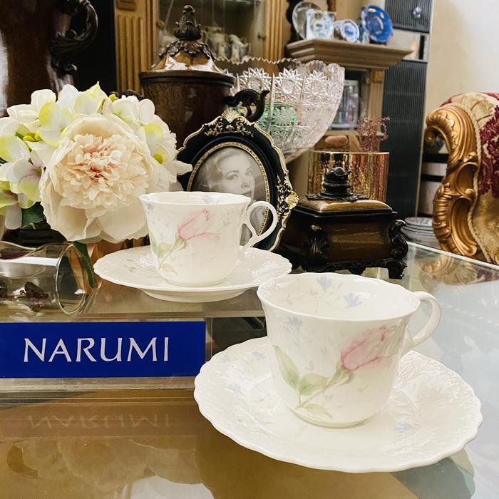 PROMO Tea Cup Saucer Narumi April Rose Mewah Cantik 2 Set