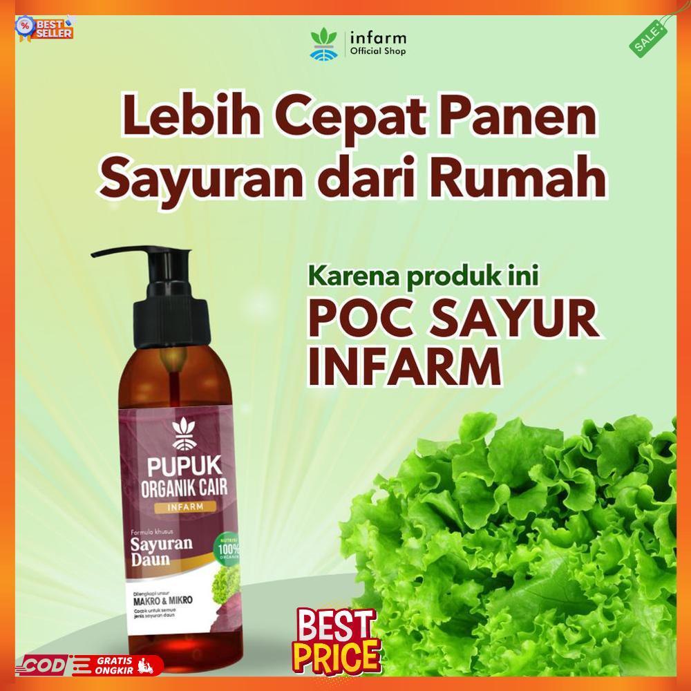 INFARM - Pupuk Organik Cair Tanaman Sayur Daun 100mL Pupuk Kompos Tanaman Sayuran Pupuk Organik Daun