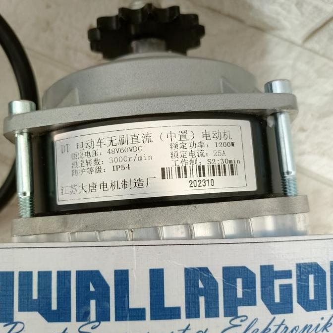 Bldc 48V-60V 1200W Motor Brushless Mobil Motor Listrik 3Phase Gearbox