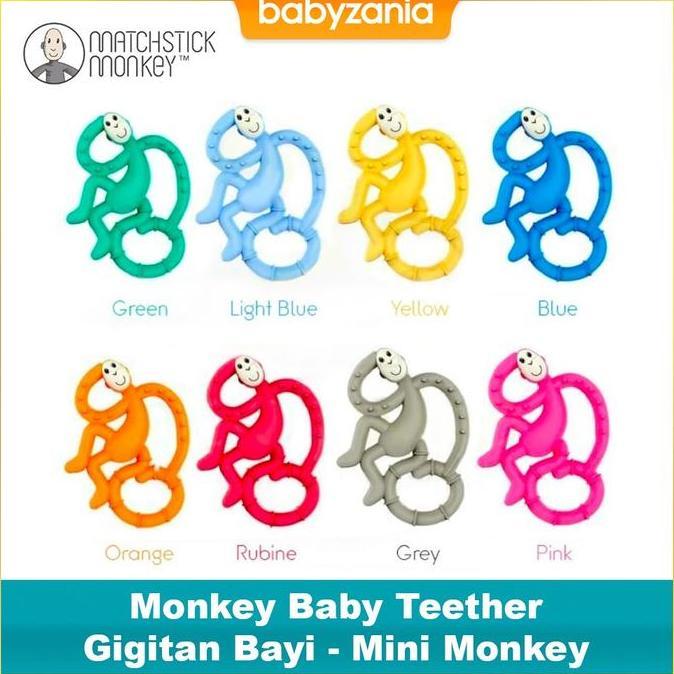 Allthebest- Matchstick Monkey Mini Monkey Teether Gigitan Bayi - Rubine Red