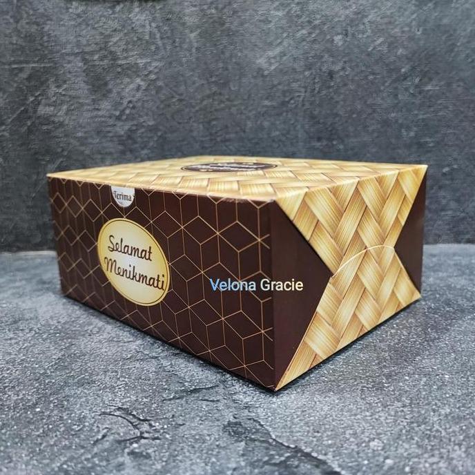 Pack- Dus Snack 12X16 Bilik Bambu Isi 50 Pcs Gs Motif Box Kue