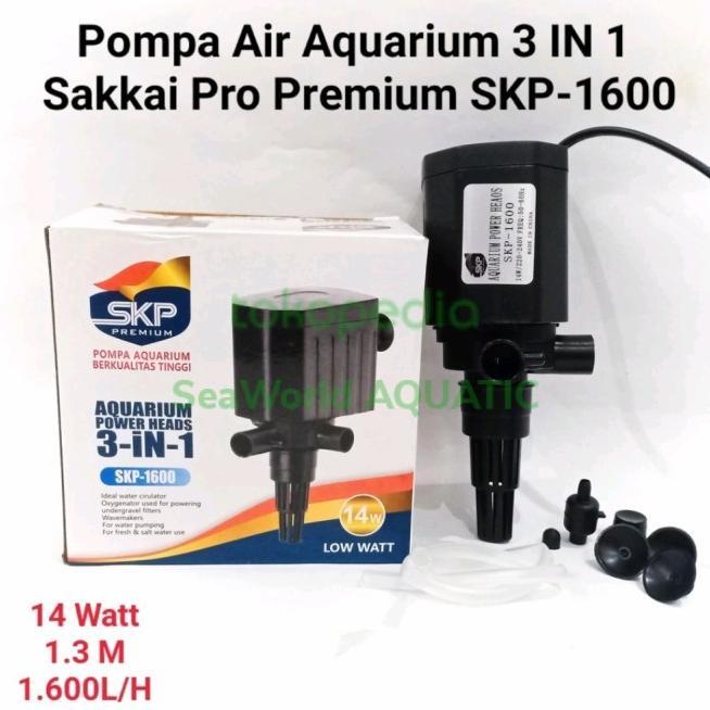 Pompa Aquarium Power Heads Filter Celup Sakkai Pro Skp 1600 14 Watt