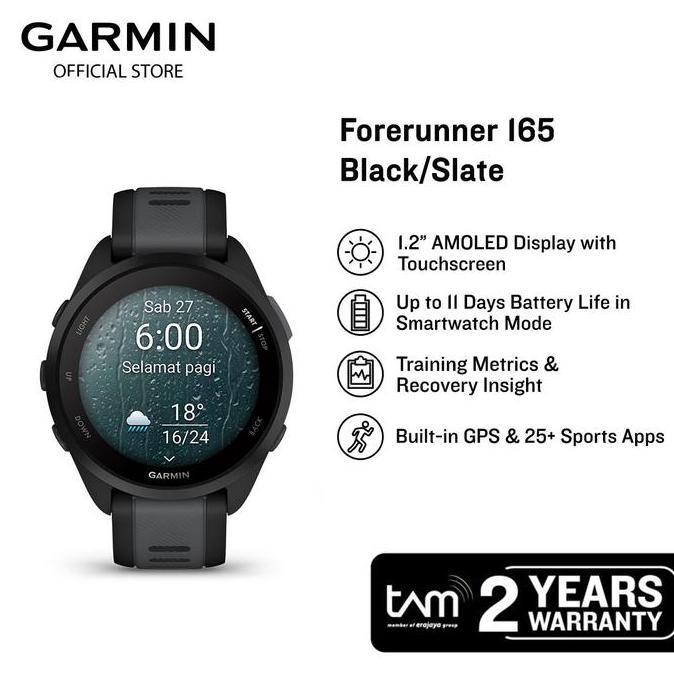 Garmin Forerunner 165 - Black/Slate