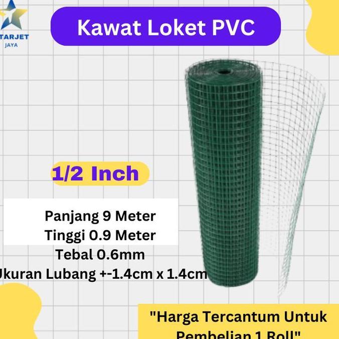 Truo - Ram Jaring Mesh Kawat Loket Hijau Pagar Pvc Rooster Dinding Kandang Kurungan Sangkar Ayam Ban