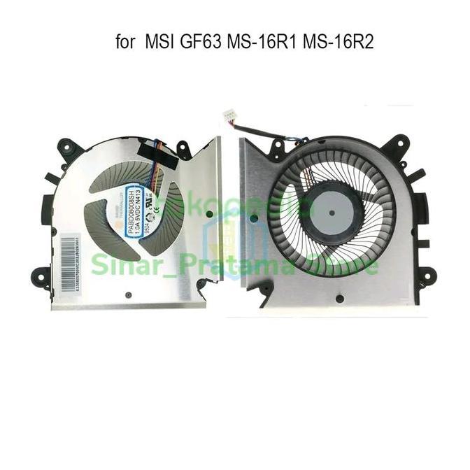 Rex- Fan Kipas Laptop Msi Gf63 Ms 16R1 16R2 Gf63 Pabd08008Sh / Sl 1.0A