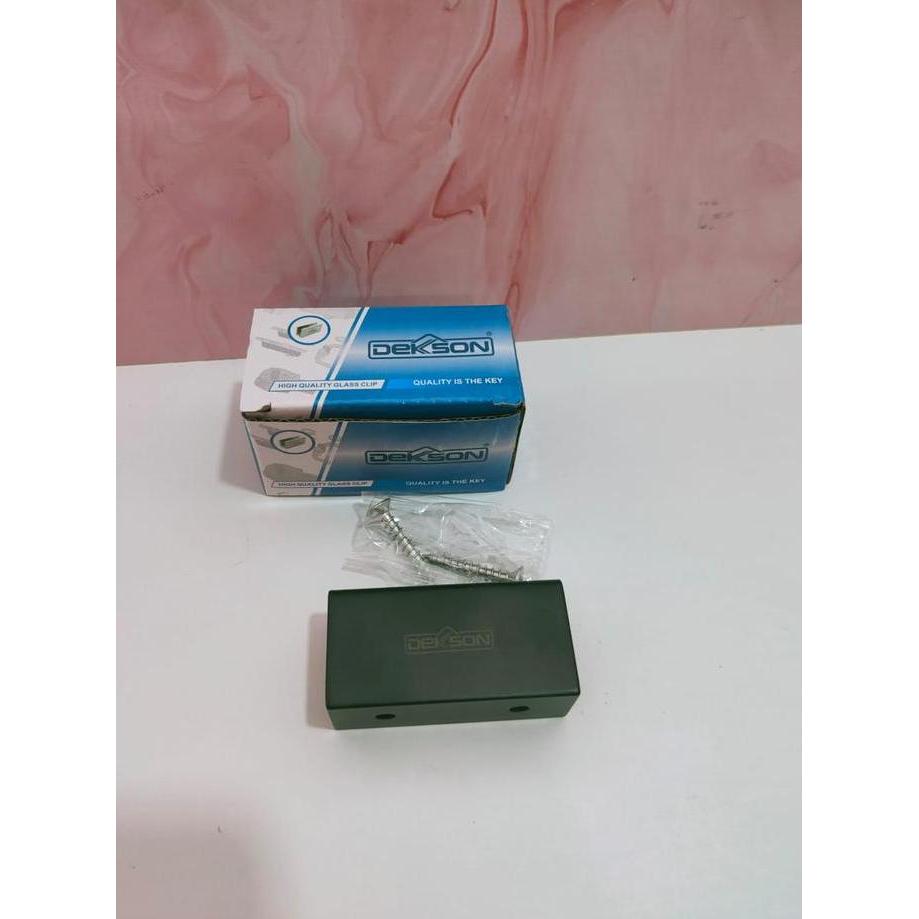 Truo - Glass Clip Dekson Gc U800 Al Black Penjepit Kaca Dekson Hitam