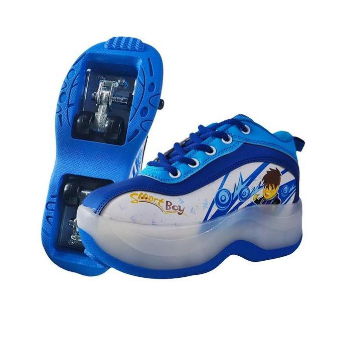 Sepatu Roda Lipat LED - Nyala, Breathable, Nyaman Sepatu Roda  Anak Perempuan4 Roda LED TS