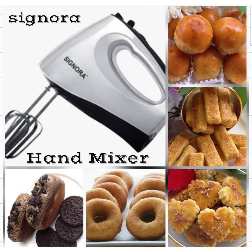 Signora Hand Mixer 300W Chrome Plastik [Agen Resmi Jakarta]