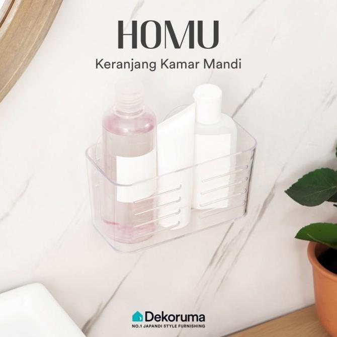 Dekoruma HOMU Keranjang Kamar Mandi dengan Suction Holder