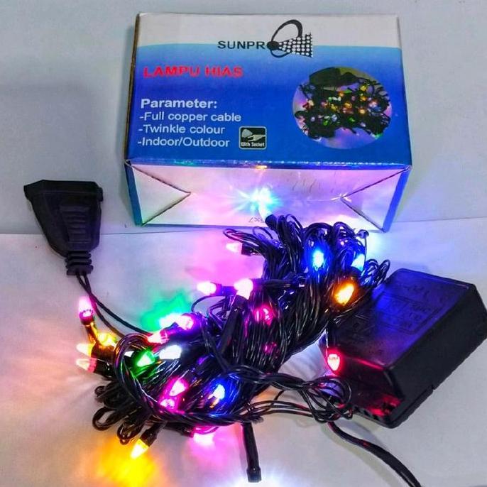 PREMIUM / Lampu Natal LED / Lampu Tumbrl Lampu Hias Kelap Kelip 10 Meter 10M
