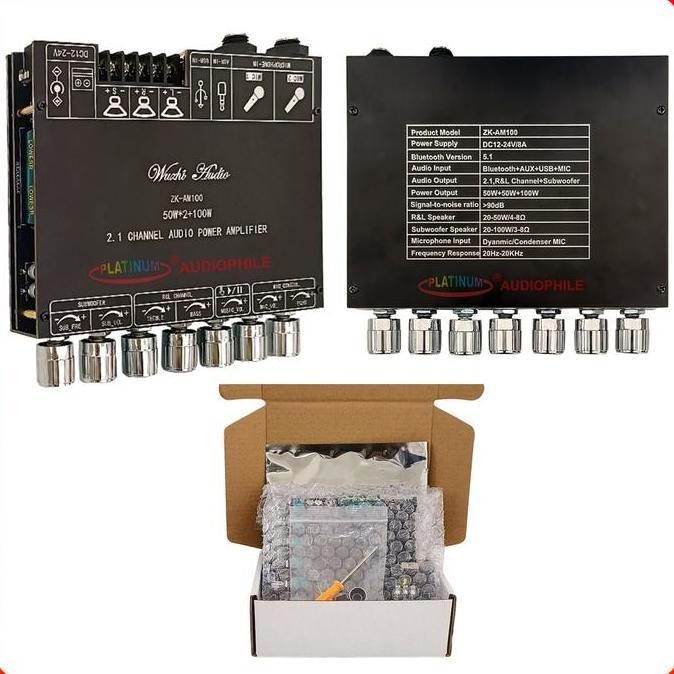 TPA3116 Amplifier Karaoke Echo Microphone Bluetooth TWS 2.1 CH Original ZK-AM100 AM100F