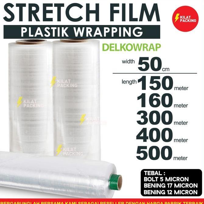 Stretch Film Bening / Plastik Wrapping Barang Plastic Wrap 50CM SATUAN
