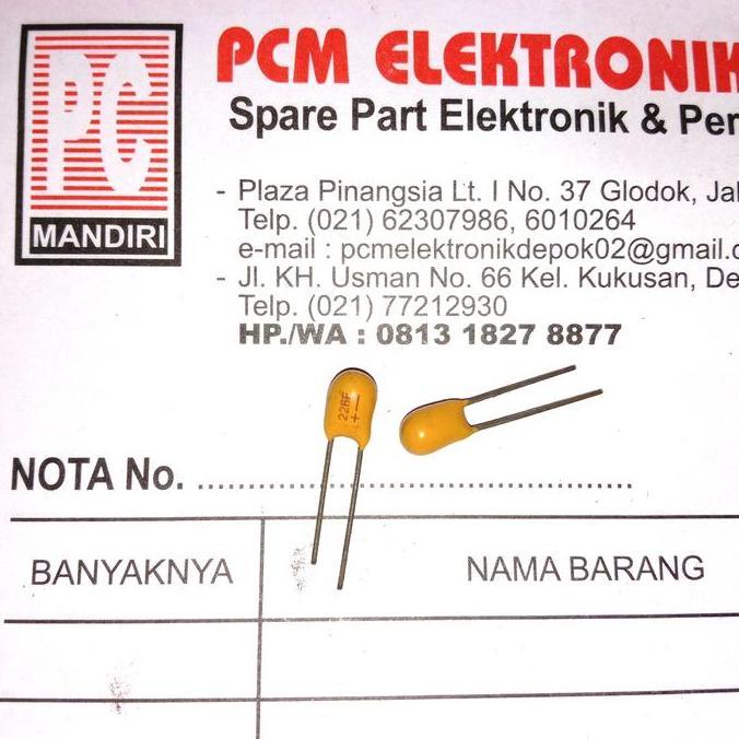 TANTALUM 22UF 25V 22UF25V 22 UF 226 25V TANTALUM POLAR CAPACITOR PCMED