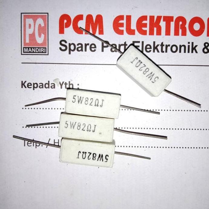 R 82 OHM 82R 82OHM 5W 5WATT 5 WATT RESISTOR PCMED