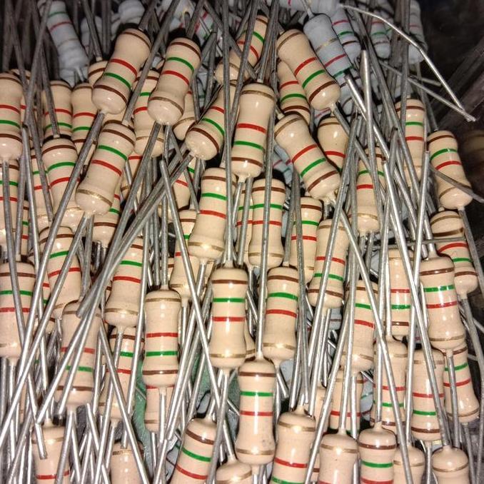 RESISTOR 1K5 1.5KOHM 1 K 5 1.5 K 2WATT 2 WATT TOLERANSI 5% PCMED