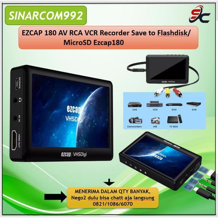 EZCAP 180 AV RCA VCR Recorder Save to Flashdisk / MicroSD Ezcap180