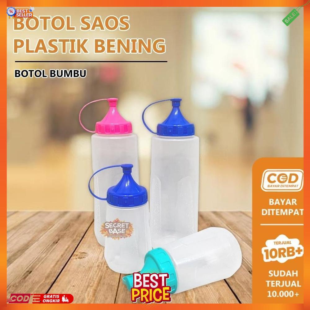 BOTOL KECAP - Botol Saos Plastik / Botol Saus Estetik / Tempat Sambal