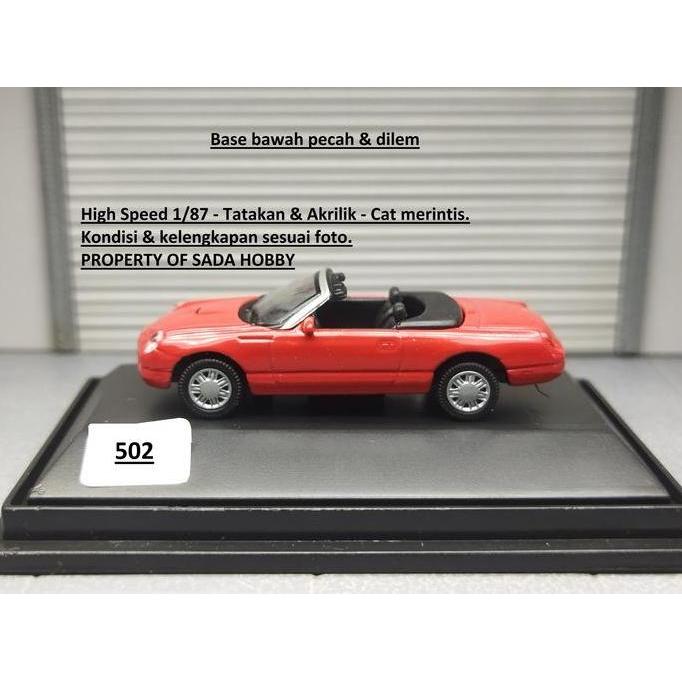 DIECAST MALIBU 1/87 HO SCALE FORD THUNDERBIRD 2000 CABRIOLET MERAH MINUS MIX99