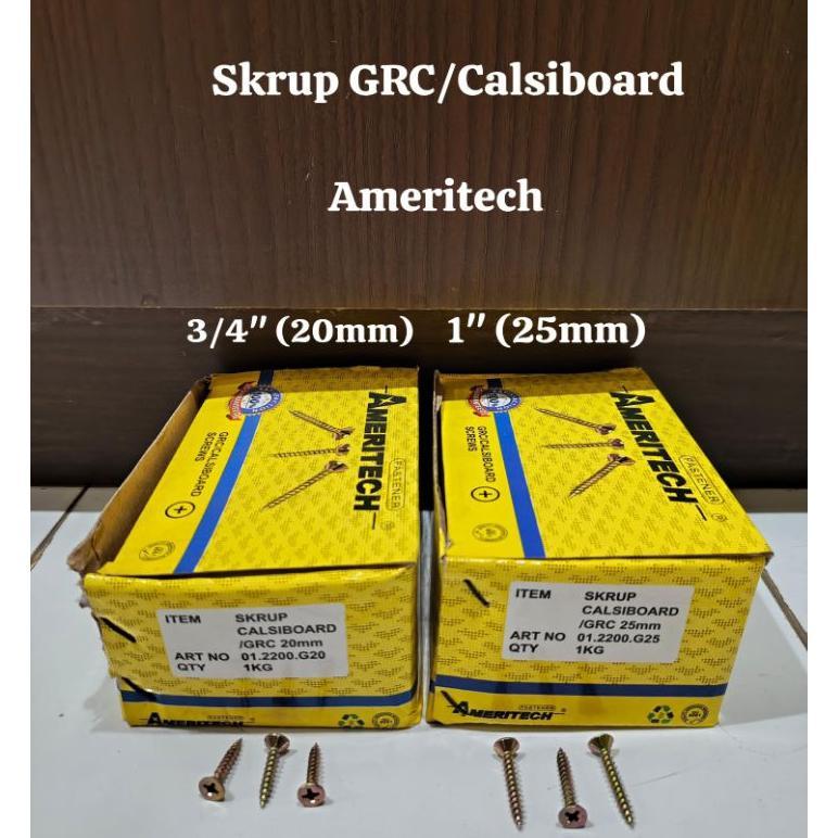 Skrup Grc/Calsiboard, Baut Skrup Kuning, Skrup Chrome Gerigi