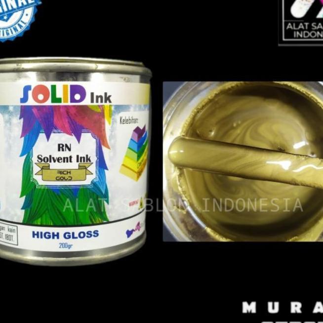 Tinta Sablon Pvc Solid Ink Rich Gold 200Gr