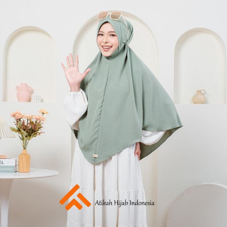 Hot Product Khimar Dagu Tali Xl Soft Ped Cringkle Airflow,  Khimar Dagu Malaysia