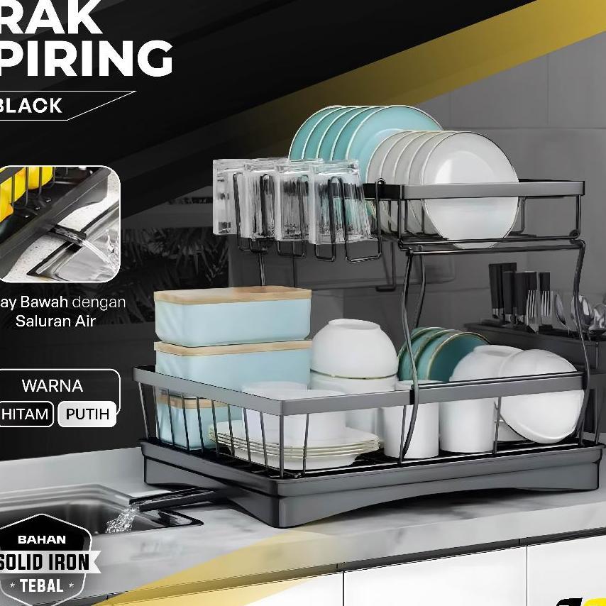 Rak Tirisan Piring Sendok Susun Dapur | Rak Dapur Tirisan Piring Sendok Rak Wastafel Tirisan Piring